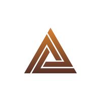 luxury letter A logo. triangle logo design concept template vector