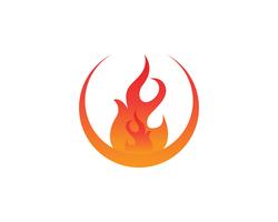 Fire logo and symbols template icons app vector