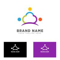 community group logo design template vector illustration