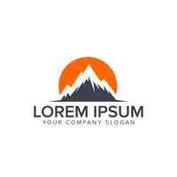 mountain logo design concept template vector