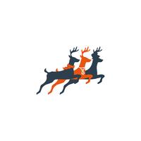deer jump creative logo template vector illustration icon element