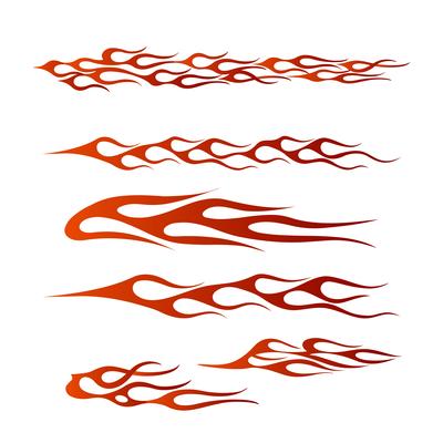 tribal vehicle graphic, flame vehicle graphic wrap design