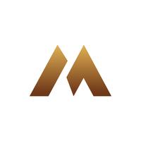 Plantilla de concepto de diseño de logotipo de letra M de lujo