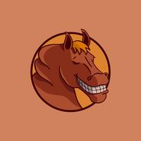 smile horse illustration vector design.