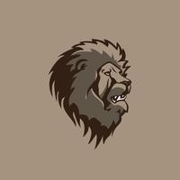 head lion illustration vector design.