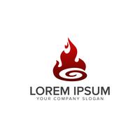 Flame logo template. Oil and gas logo vector. Fire vector design