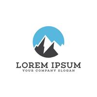 mountain logo design concept template