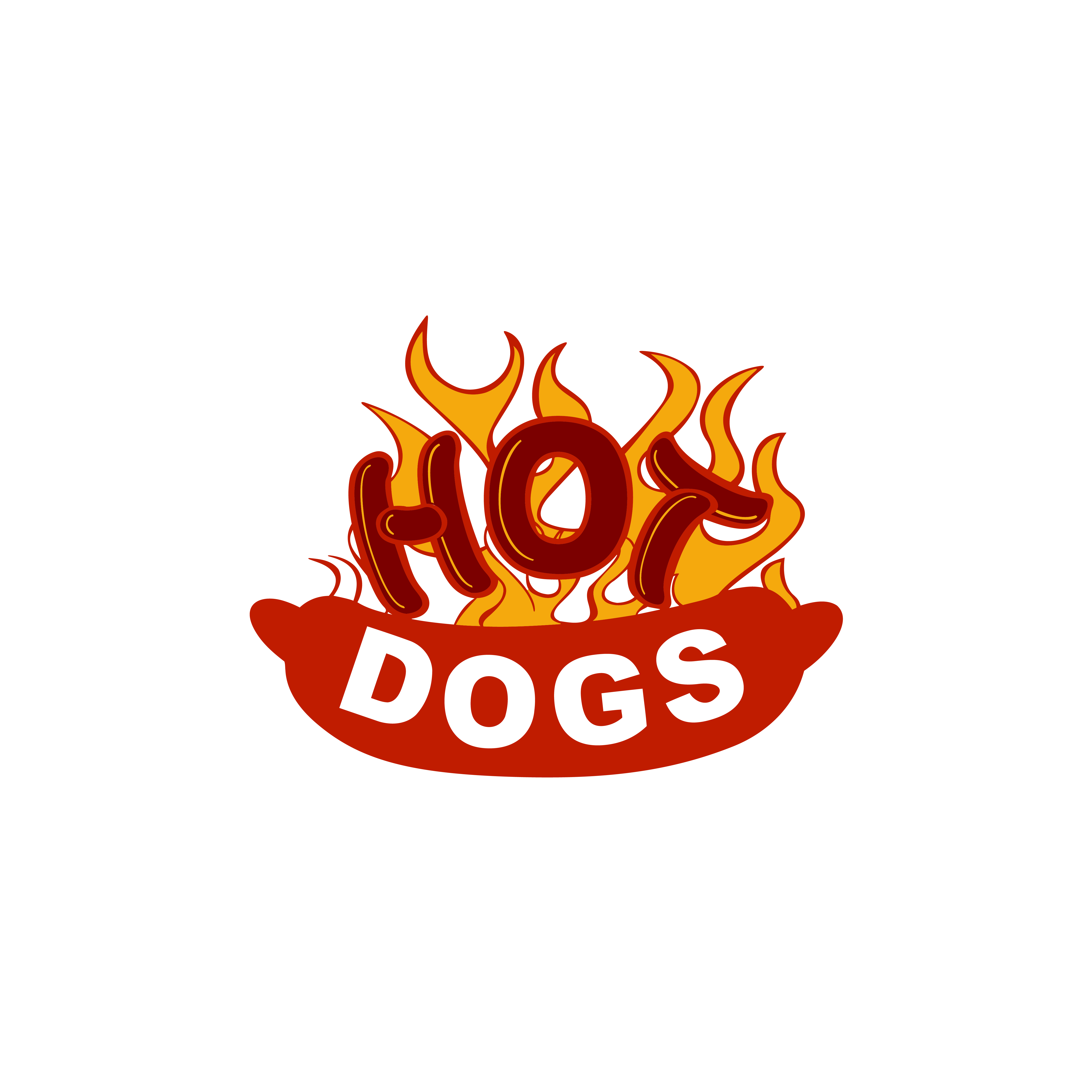 Hot Dog Illustration Logo Design Concept Template Download Free