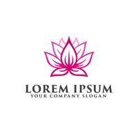 flower lotus logo design concept template vector