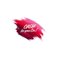 Hand-written lettering brush phrase Cash for your car with water vector