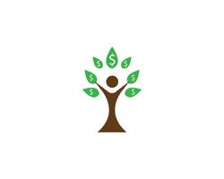 Plantilla de logotipo de vector de identidad de personas de árbol verde