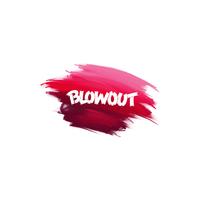 Hand-written lettering brush phrase Blowout with watercolor background vector