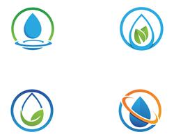 diseño del ejemplo del vector de la plantilla del logotipo de la gota del agua