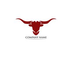 Bull horn logo and symbols template vector