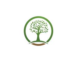  Tree green people identity vector logo template