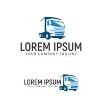 trucking transportation logo design concept template vector