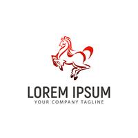 horse jump logo design concept template vector