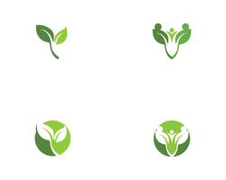 Hoja verde ecología naturaleza elemento vector iconos