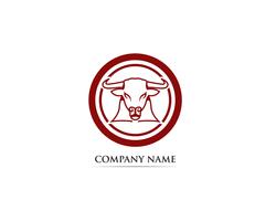 Bull horn logo and symbols template vector