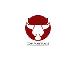 Bull horn logo and symbols template vector