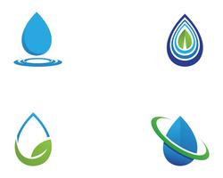 diseño del ejemplo del vector de la plantilla del logotipo de la gota del agua
