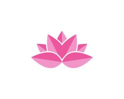 Signo de flor de loto para bienestar, spa y yoga vector