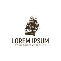 ship logo design concept template vector