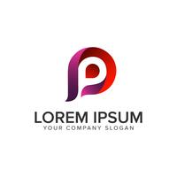 letter P modern logo design concept template. vector