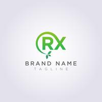 Logo Vector Leaf Icon Design RX Letter Symbol