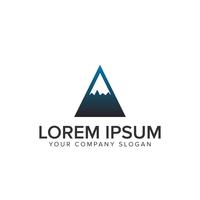 mountain minimal logo design concept template vector