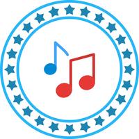 Vector icono de notas musicales