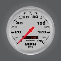 3d speed gauges with metal frame vector