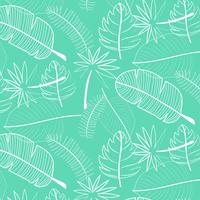 Leaf Pattern Background. Hand Drawn Vector Illustration.