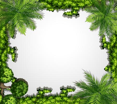 Green nature border frame