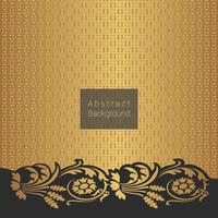 Abstract golden pattern with vintage golden floral elements vector