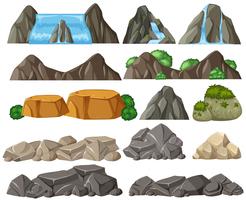 Set of different stone vector