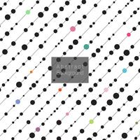 Abstract diagonal lines with black and colorful dots pattern vector