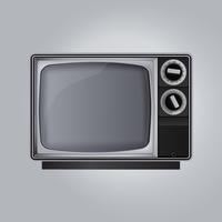 Old TV set isolated on gray background vector
