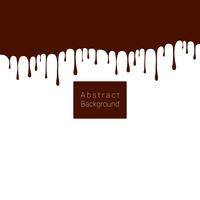Abstract melting chocolate drops on white background vector