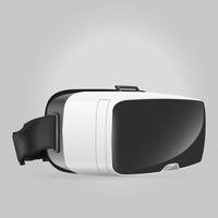 Ilustración de vector de auriculares de realidad virtual 3d