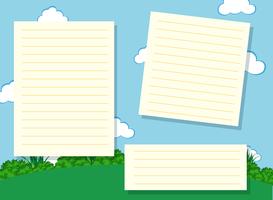 Blank notepad template background vector