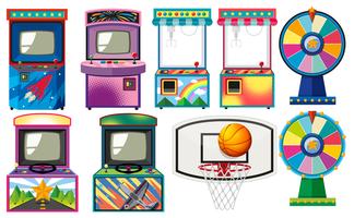 Set of arcade games vector