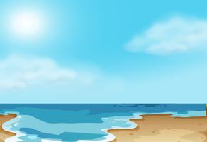 Nature coastal beach scene vector