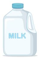 Un recipiente de leche sobre fondo blanco vector