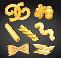 A set of pasta varieties vector