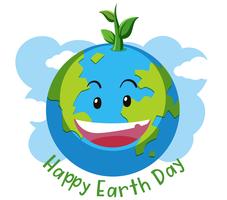 Happy earth day concept vector