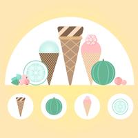 Vector Summertime Elements Illustration