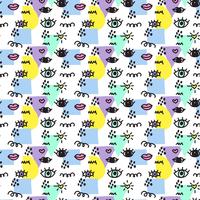 Hand Drawn Eye Vector Pattern