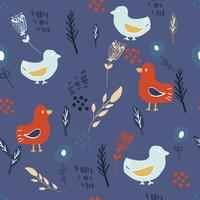 Simple Scandinavian pattern primitive naive style vector