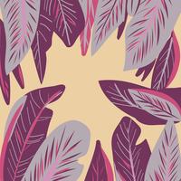hand drawn watercolor Tropical leaf vector